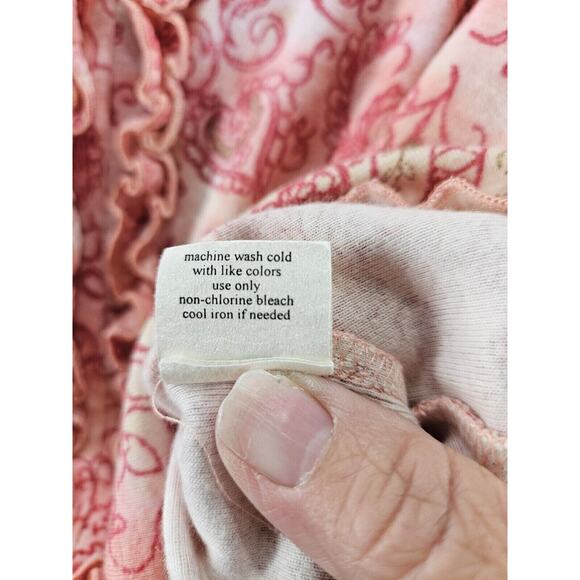 Oneworld Womens Top Size Medium Multi-Color 100% Cotton Short Sleeve Pullover - Picture 7 of 12